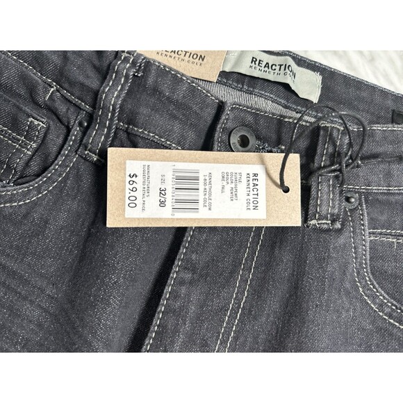 Kenneth Cole Slim Fit Reaction Jeans Mens 32 x 30 Gray Pewter Stretch Tapered - Picture 6 of 9